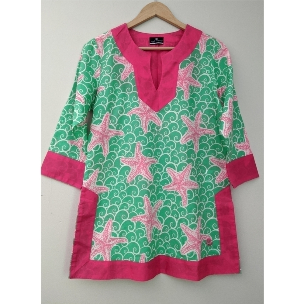 Simply Southern Cotton Starfish Pink Tunic
